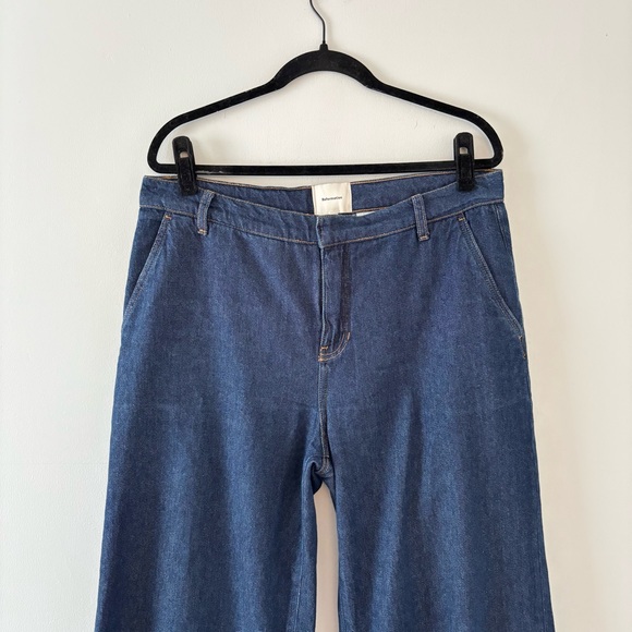 Reformation Elio Low Rise Denim Trouser Jeans Rigid Pant Wide Relaxed Leg - Picture 3 of 6